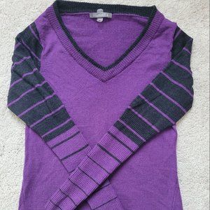 SmartWool Merino V-Neck Purple Sweater Women's Size Small